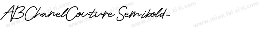 ABChanelCouture Semibold字体转换